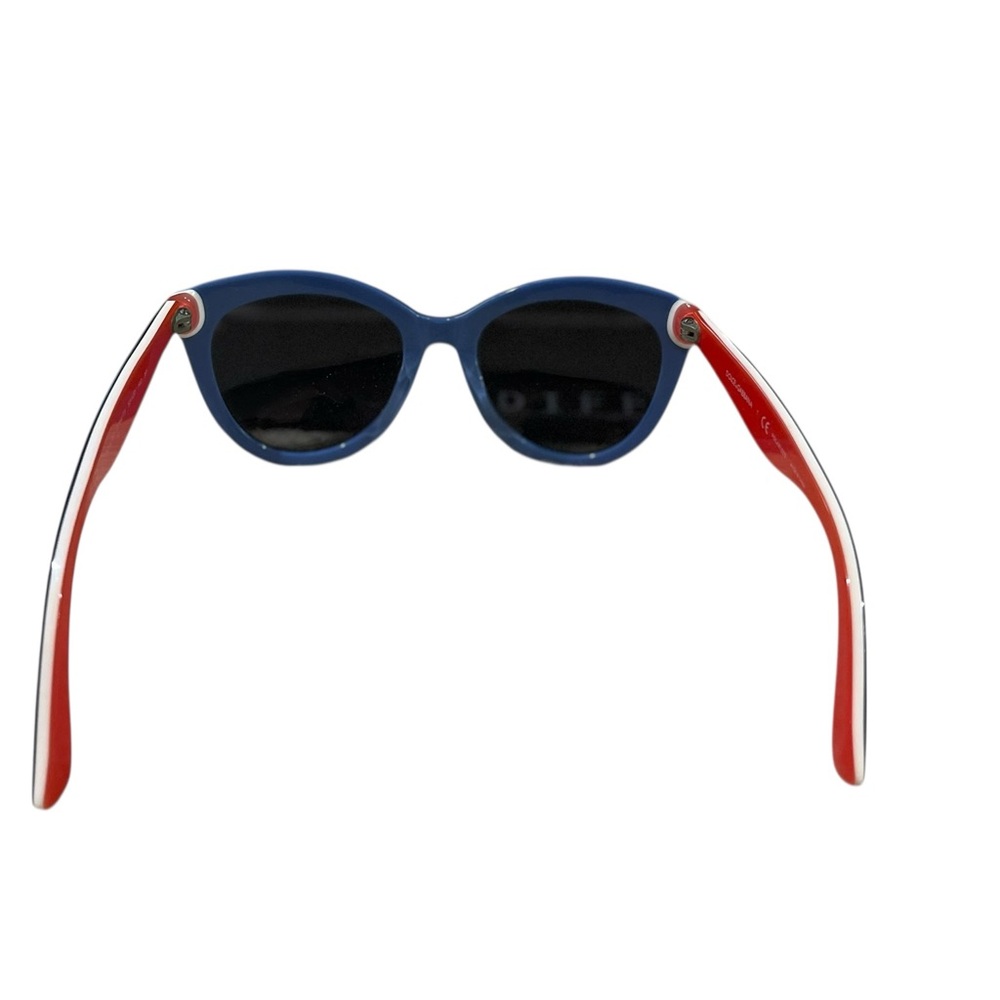 Dolce & Gabbana Black Sunglasses with Red Temple Accents - Picture 3 of 5